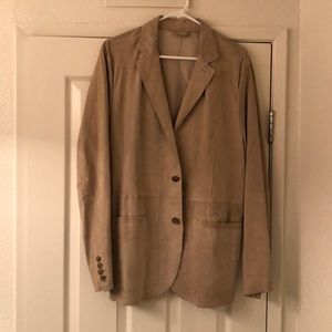 Michael Kors Suede Leather Jacket Blazer